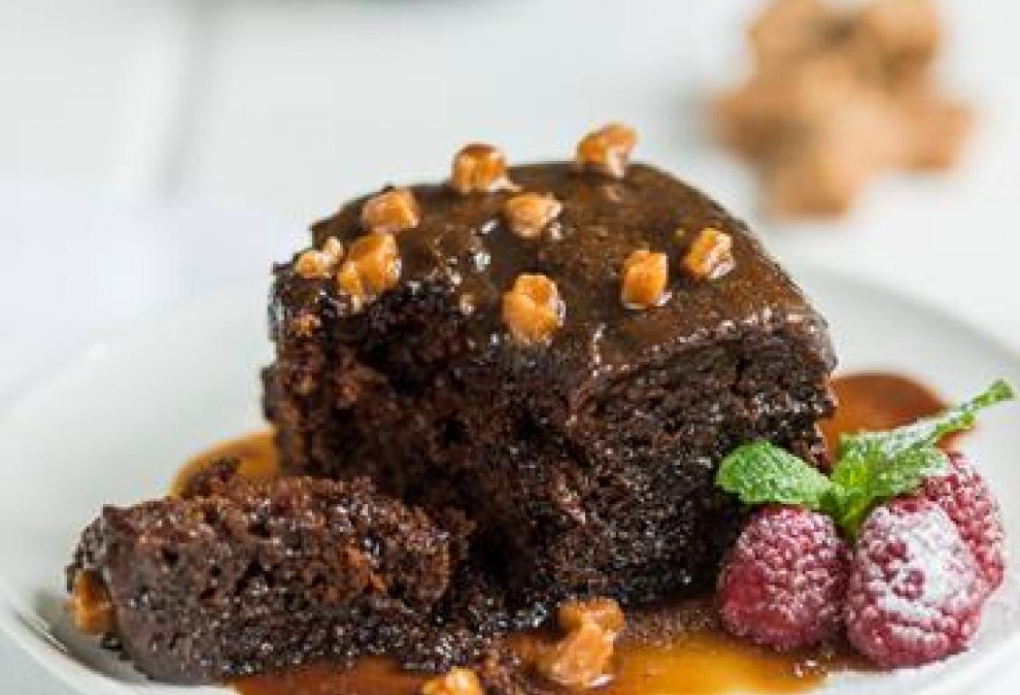 Square Sticky Toffee Pudding with Rich Toffee Sauce